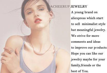 Acheerup Personalized Custom Name Necklaces for Women Stainless Steel Birthstone Zircon Link Chain Pendant Jewelry Birthday Gift