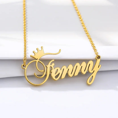 Stainless Steel Custom Name Necklaces With Heart Vintage Letter Choker Necklaces For Women Fashion Jewelry Valentine's Day Gifts