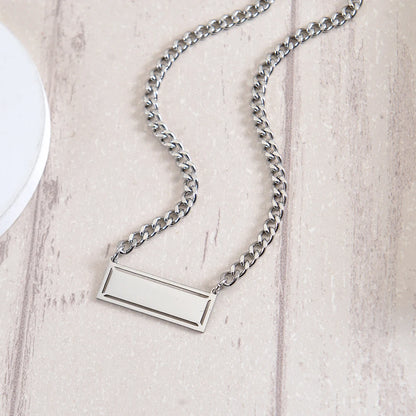 Personalize Photo Necklace Coloured Eye/Half Face Engraving Necklaces Couples Necklace With Customized Name Valentine's Day Gift