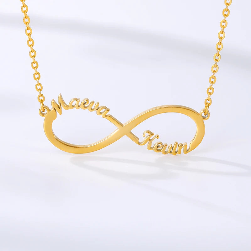 Stainless Steel Custom Name Necklaces With Heart Vintage Letter Choker Necklaces For Women Fashion Jewelry Valentine's Day Gifts
