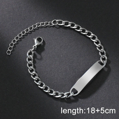 Letdiffery Personalized Eyes Photo Bracelets Stainless Steel Custom Laser Engrave Picture Name Date Men Women Kids Bracelet Gift